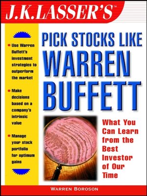 cover image of J.K. Lasser's Pick Stocks Like Warren Buffett